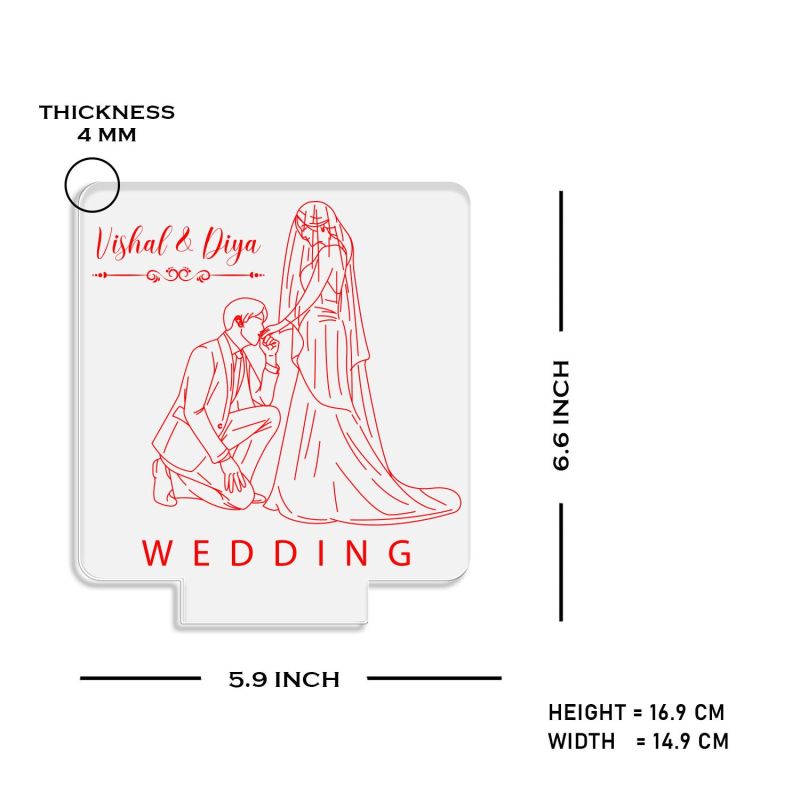Wedding Night Lamp With Customized Name